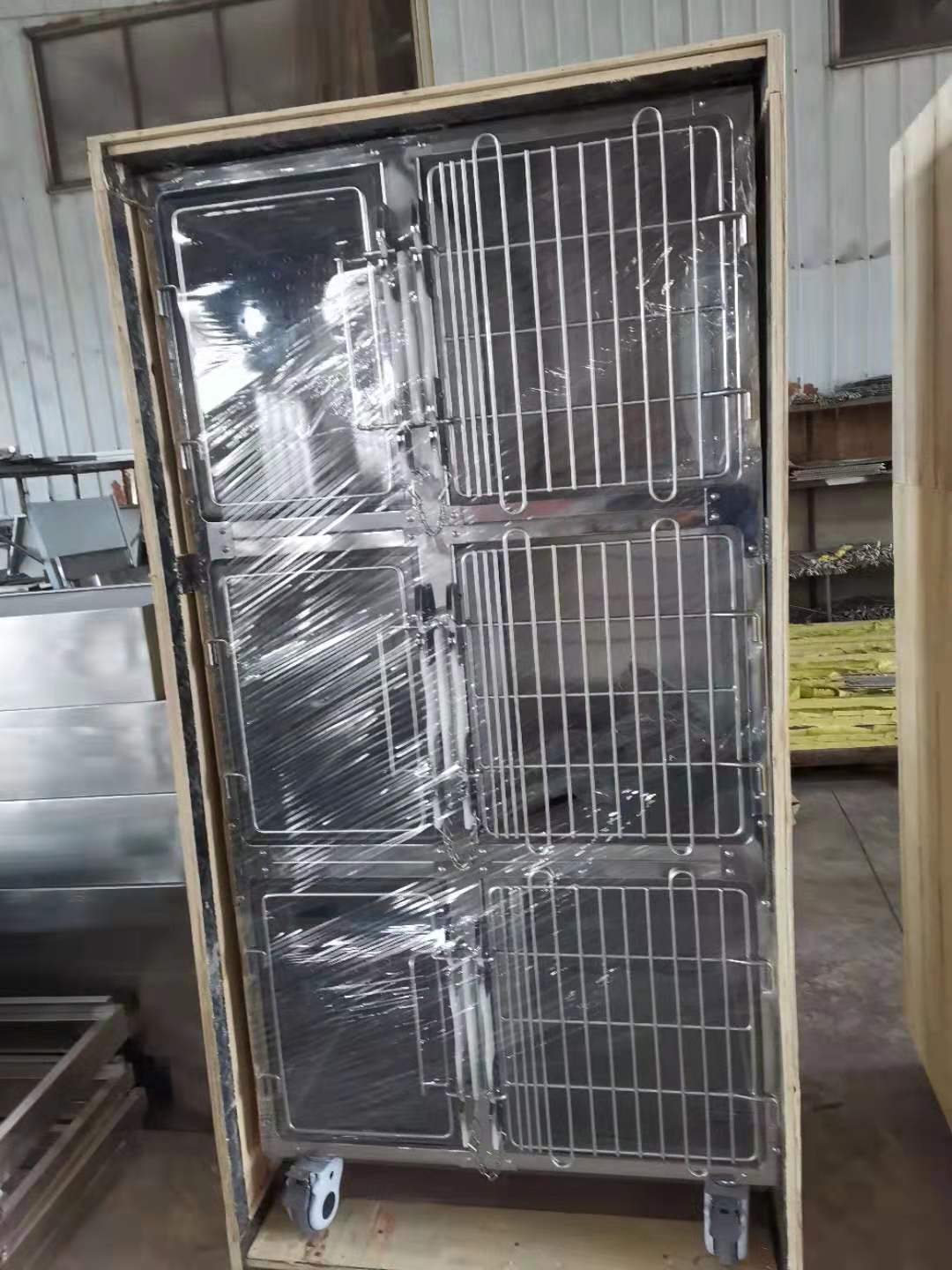 Grandes cages d'hôpital pour animaux de compagnie à 3 couches PLVC-008