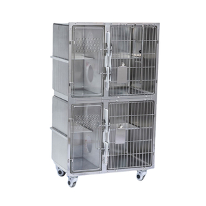 Cages vétérinaires pour animaux de compagnie en acier inoxydable de haute qualité PLVC-006