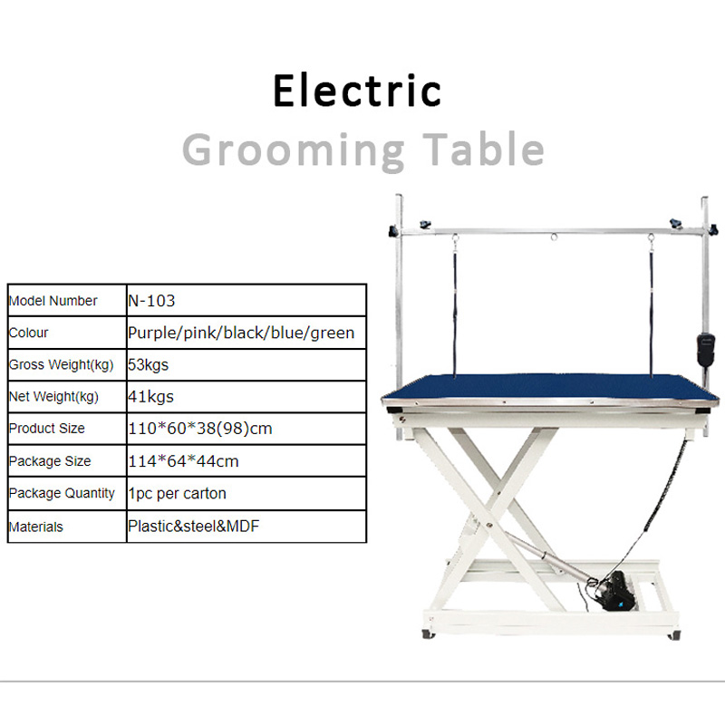 Table de toilettage vétérinaire pour chiens en acier inoxydable N-103