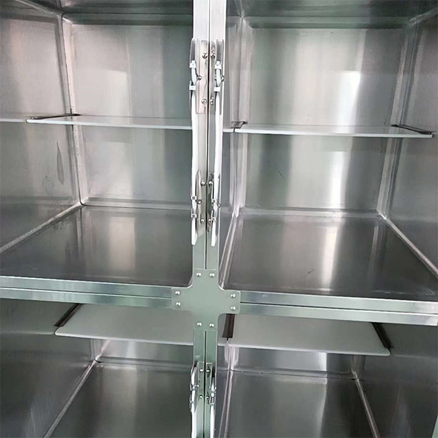 Cage de thérapie vétérinaire de luxe en acier inoxydable PLVC-007