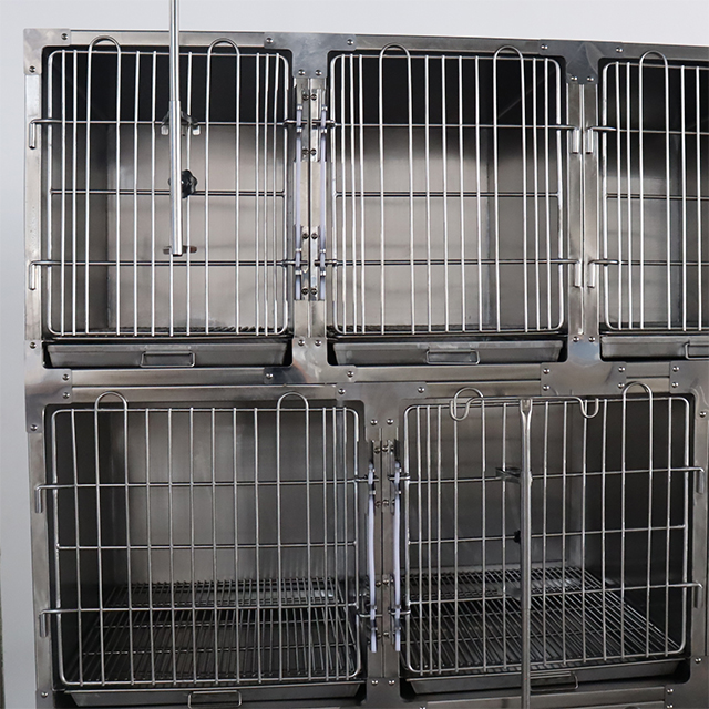 Grandes cages vétérinaires pour hôpital pour animaux de compagnie à 13 portes PLVC-13