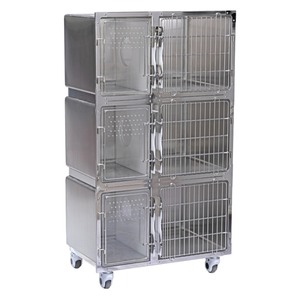 Grandes cages d'hôpital pour animaux de compagnie à 3 couches PLVC-008